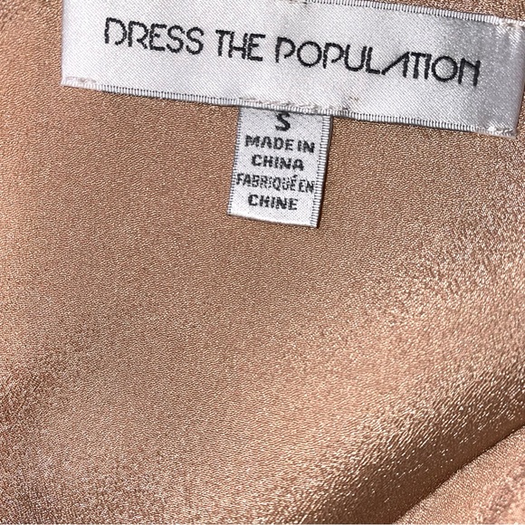 DRESS THE POPULATION Mia Black Lace Dress Flutter Sleeve SZ S NWT - Picture 7 of 10